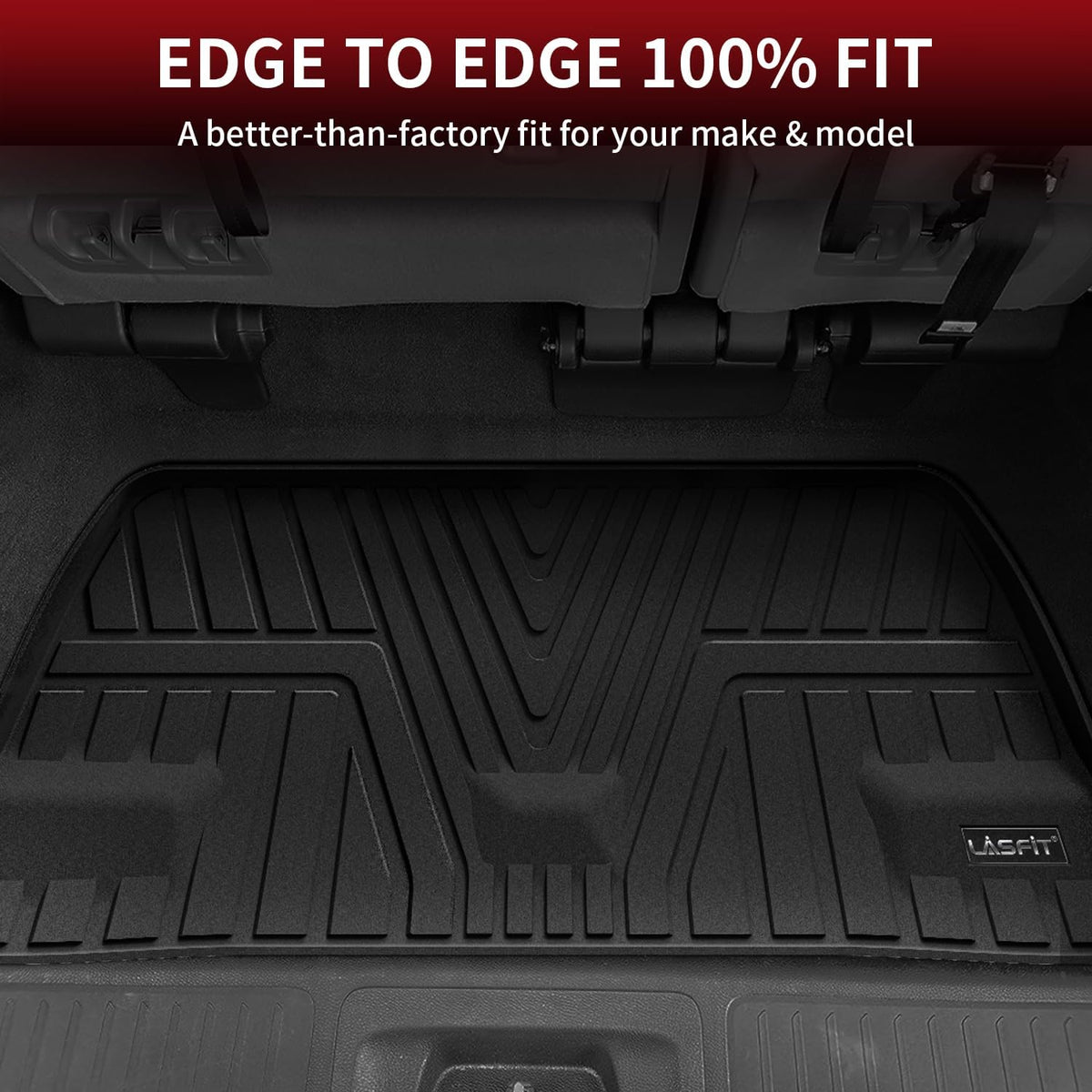 LASFIT Floor Mats for Honda CR-V 2026 2025 2024 2023 (Gasoline & Hybrid & e:FCEV), All Weather TPE Custom Fit Anti-Slip Pet Friendly Car Liners, 1st & 2nd Row Black
