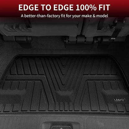 LASFIT Floor Mats for Honda CR-V 2026 2025 2024 2023 (Gasoline & Hybrid & e:FCEV), All Weather TPE Custom Fit Anti-Slip Pet Friendly Car Liners, 1st & 2nd Row Black