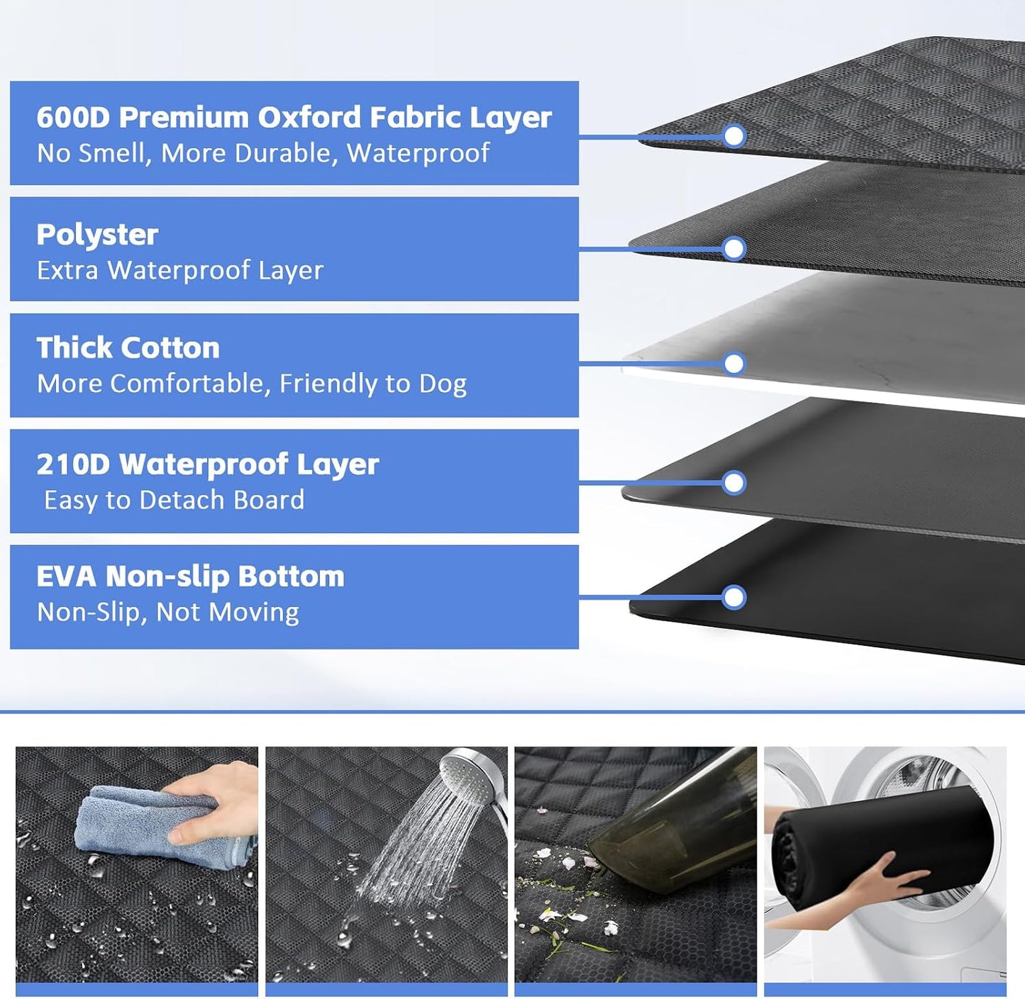 JSTHT Dog Seat Cover, 100% Waterproof Bench Seat Cover Protector Scratch Proof Nonslip Durable Soft Pet Back Seat Covers for Cars Trucks & SUV