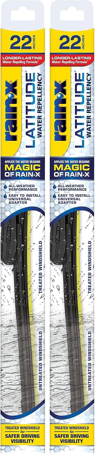 Rain-X 810363 Repellency Water Repellent Wiper Blades, 22" Windshield Wipers (Pack of 2), All Weather Streak-Free for Enhanced Visibility w/Water Repellency Formula [Amazon Exclusive] - Colors B