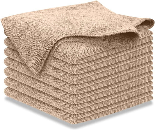 USANOOKS Microfiber Cleaning Cloth Grey - 12 Pcs (12.5"x12.5") - High Performance - 1200 Washes, Ultra Absorbent Microfiber Towel Weave Grime & Liquid for Streak-Free Mirror Shine - Car Washing Cloth