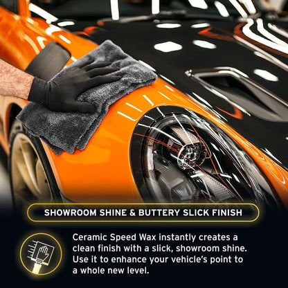 Ethos Ceramic Speed Wax – SiO2 Ceramic Coating Spray for Cars – Hydrophobic Car Wax Spray Top Coat Polish – High Gloss Shine, Ceramic Spray Wax – 12+ Month Protection