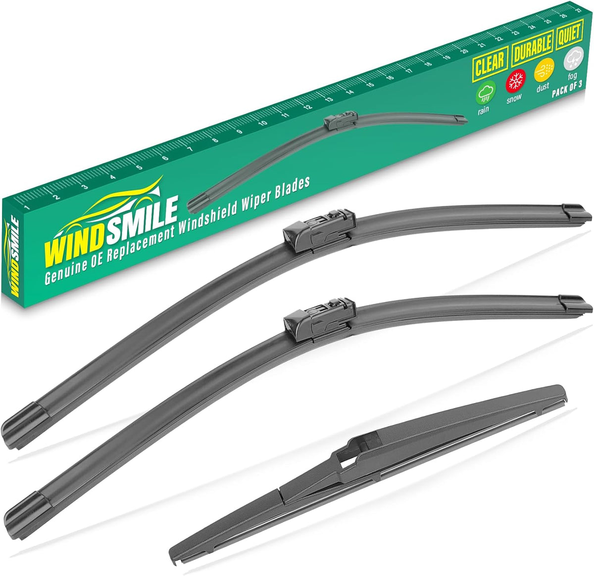 26" 16" 11" Windshield Wiper Blades Replacement for Chevrolet Chevy Trax 2024 2025 2026 Premium All Weather Front Rear Wipers Set - OEM Quality (Pack of 3) - Colors A