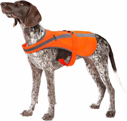 Reflective Dog Vest for Medium Large Breeds, High Visibility Dog Safety Vest with Removable Bell Keep Safe from Hunting, Training & Cars Accidents