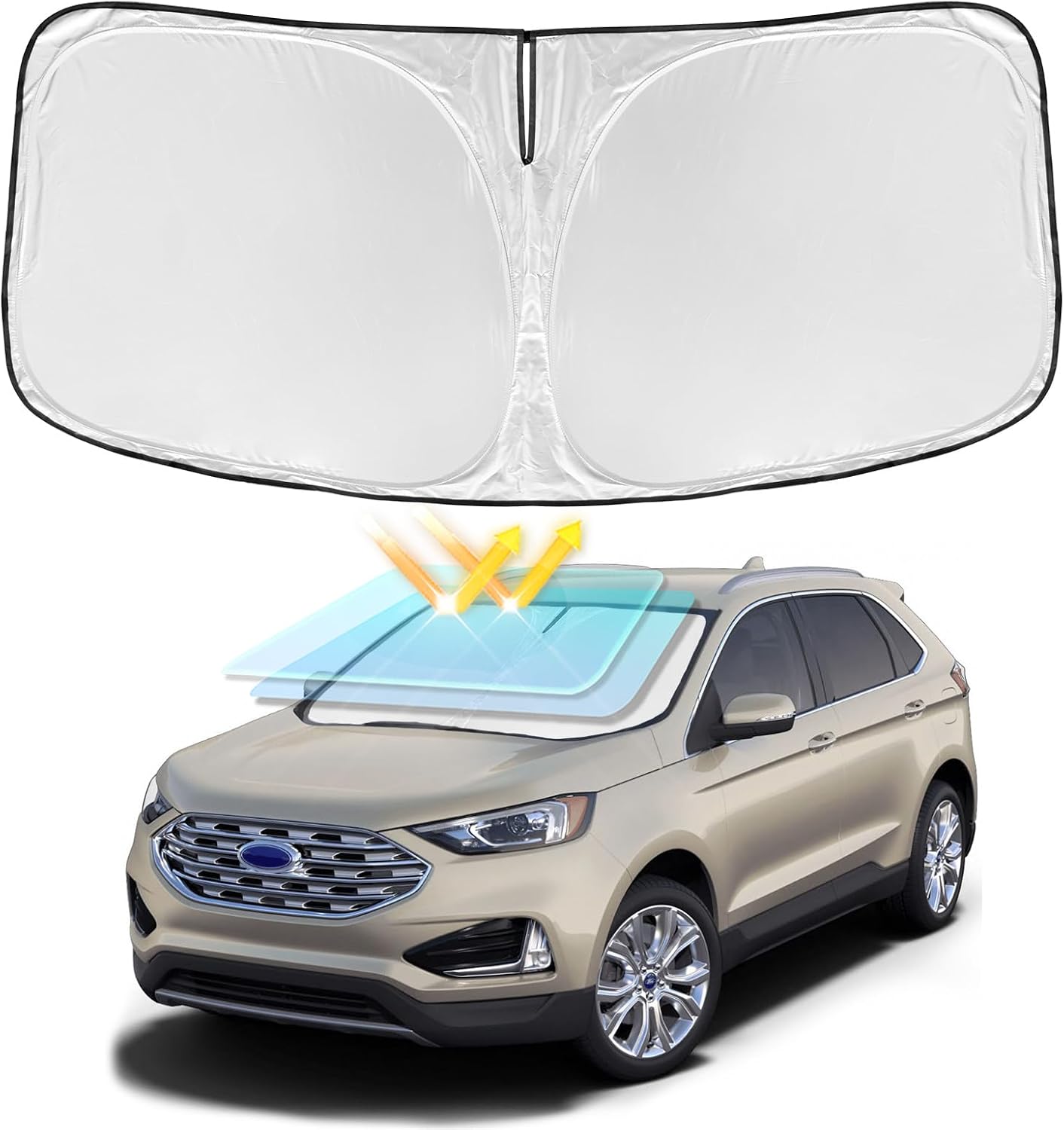 for Toyota Tacoma 2016-2023 2024 2025 2026 Sun Shade Sunshade Windshield Cover - 4 Layers Front Window Shade Custom Fit Tacoma 2Dr 4Dr Pickup Sun Visor 240T Shade Blocks UV Rays Car Accessories - Colors G