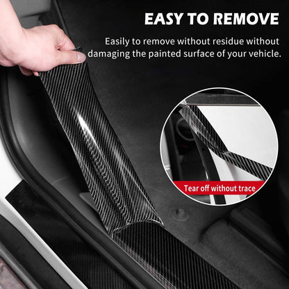 CloudBuyer Universal Car Door Edge Protector, Clear Sill Guard Film with Anti-Collision Protection for Most Vehicles (33Ft x 2.7In, Transparent)
