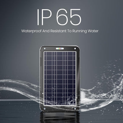 POWOXI Upgraded 7.5W-Solar-Battery-Trickle-Charger-Maintainer-12V Portable Waterproof Solar Panel Trickle Charging Kit for Car, Automotive, Motorcycle, Boat, Marine, RV,Trailer, Snowmobile, etc.