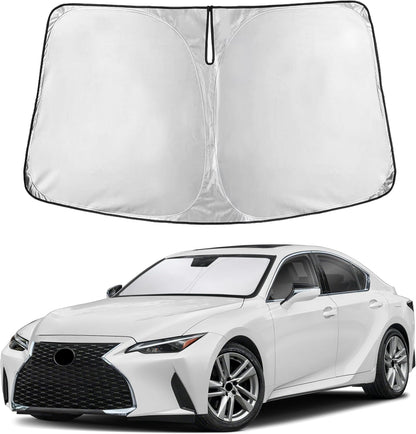 EcoNour Car Windshield Sun Shade | 2025 Upgraded Innovative No-Light-Pass Technology for Maximum Coverage | Foldable Sun Shade Keeps Your Vehicle Cool | Must-Have Car Accessories | Small (59" x 29") - Colors M