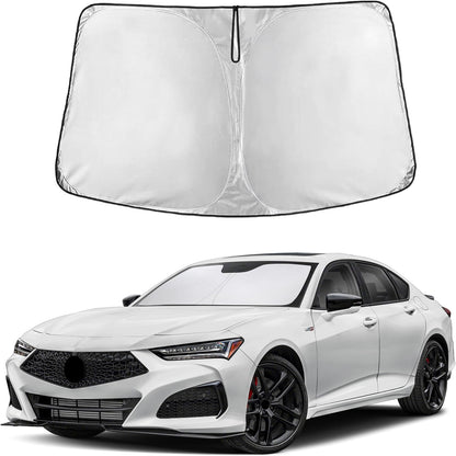 EcoNour Car Windshield Sun Shade | 2025 Upgraded Innovative No-Light-Pass Technology for Maximum Coverage | Foldable Sun Shade Keeps Your Vehicle Cool | Must-Have Car Accessories | Small (59" x 29") - Colors H