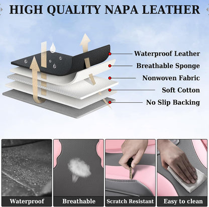 Coverado Car Seat Covers, Seat Covers Full Set, 5 Seats Automotive Seat Cover, Mesh Breathable Seat Protectors, Universal Fit for Most Cars