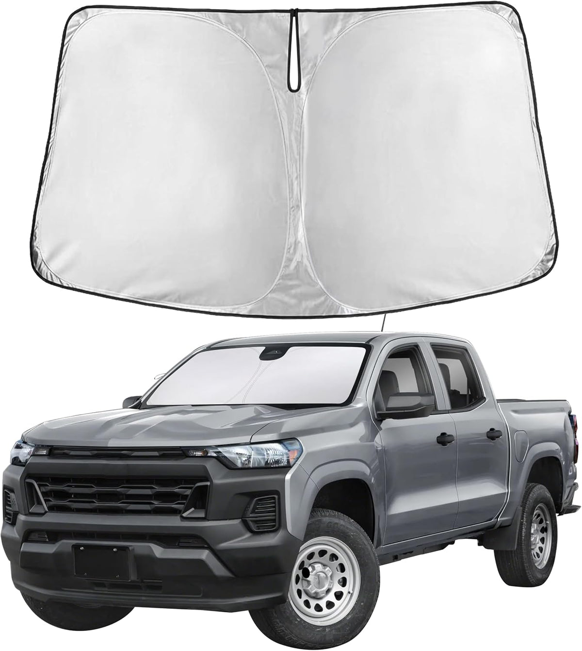 EcoNour Car Windshield Sun Shade | 2025 Upgraded Innovative No-Light-Pass Technology for Maximum Coverage | Foldable Sun Shade Keeps Your Vehicle Cool | Must-Have Car Accessories | Small (59" x 29") - Colors D