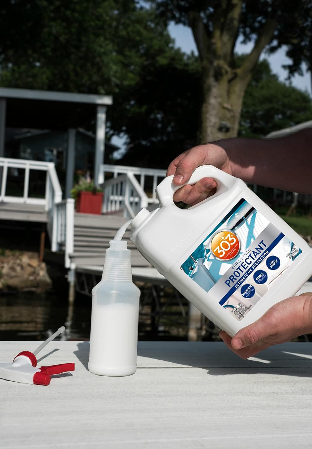 303 Products Marine Aerospace Protectant Spray, UV Protection for Boat Vinyl & Surfaces – Repels Dust, Dirt & Staining, Matte Finish, Restores Like-New Appearance, 32 oz
