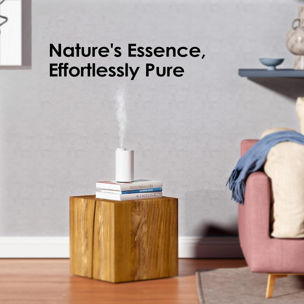 Airversa Waterless Diffuser for Essential Oil, Car Diffsuer, Battery Operated Nebulizer, 0.7 Fl Oz/ 20mL, Mini Scent Air Machine, 3 Timers & 3 Mist Levels for Home, Room, Car, Office - AN6 Black