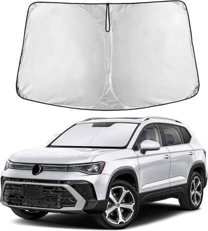 EcoNour Car Windshield Sun Shade | 2025 Upgraded Innovative No-Light-Pass Technology for Maximum Coverage | Foldable Sun Shade Keeps Your Vehicle Cool | Must-Have Car Accessories | Small (59" x 29") - Colors C