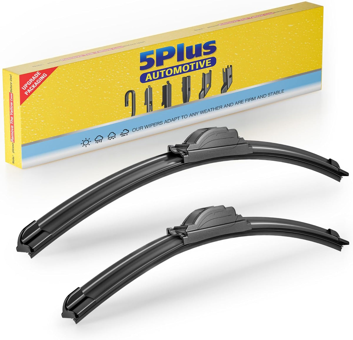 5 PLUS 22 Inch Windshield Wiper Blades 2 Pack(Pack Of 2), All-Season Performance Automotive Replacement Windshield Wiper Blades for My Car
