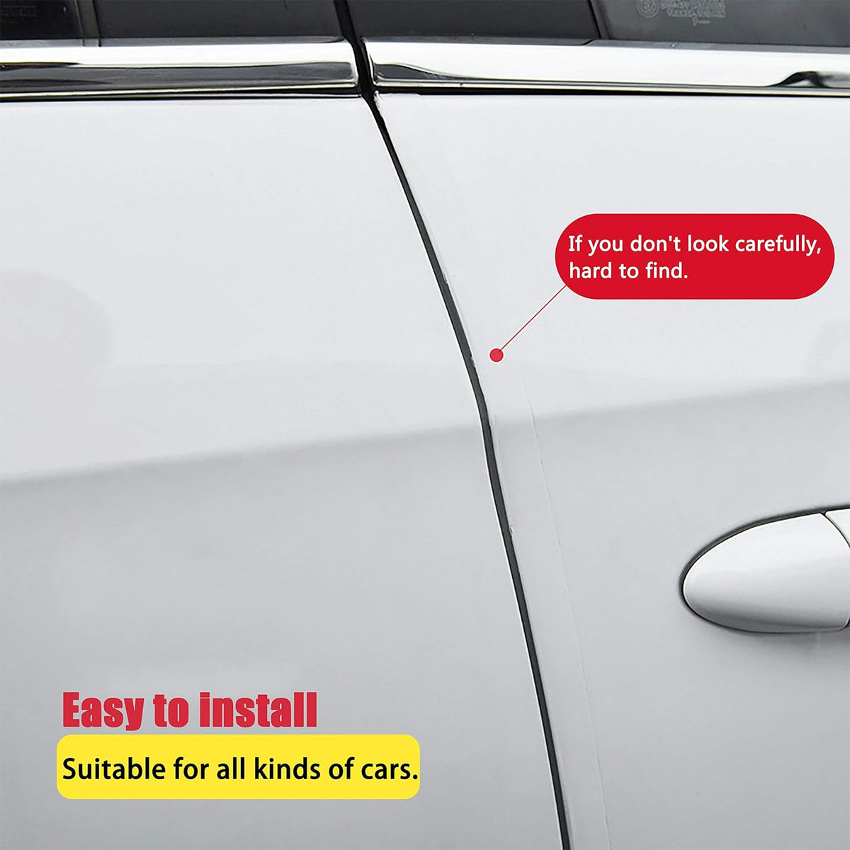 MYFAMIREA Anti-Scratch Anti-Collision Adhesive Strip Car Door Edge Guard Protector Strip Car Door Scuff Plate Protectors Transparent Invisible Tape for Rear Bumper/Door(33Ft x 2In)