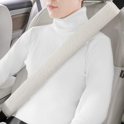 LACDL Extra Long Seatbelt Cover Super Soft Furry for Adults Kids Women & Men, Thick Plush Full Car Seat Belt Strap Cushion, Fluffy Shoulder Pad Protector, Auto Interior Accessories, 1pc, Black, 15.5in