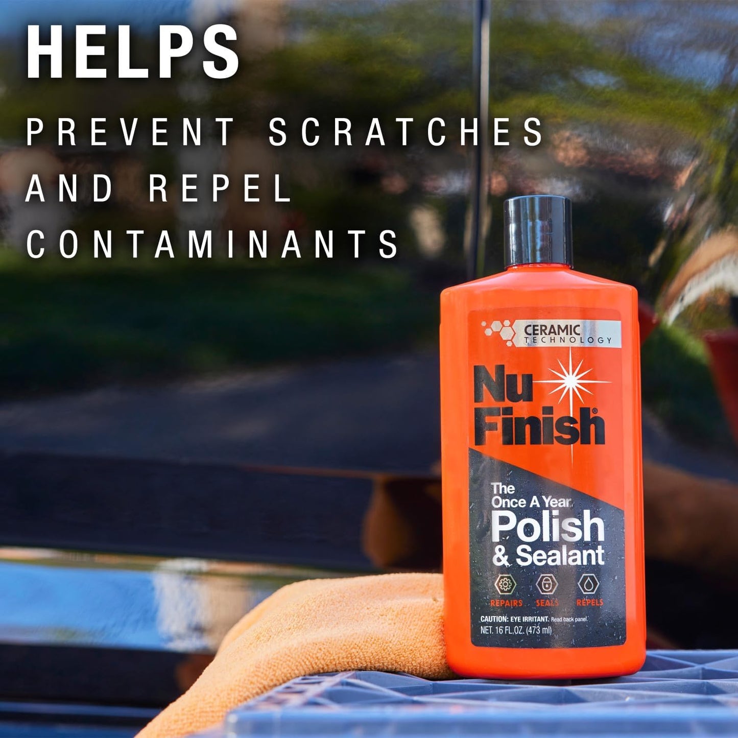 Nu Finish Car Scratch Remover, Scratch Removal for Cars Eliminates Paint Scrapes, Scuffs, Haze and Swirls on Cars, Boats and Motorcycles , 6.5 Oz, White