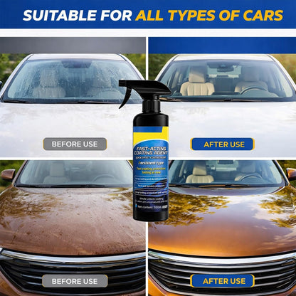 Quick Effect Coating Agent for Cars, 2026 Upgrade Nano Quick Coat Restore Spray, Car Nano Ceramic Coating Spray, Extremely Hydrophobic & High Gloss Shine (16.9 floz)