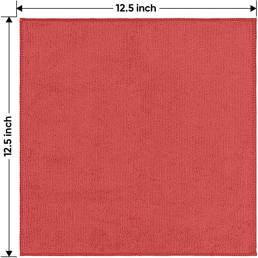 HOMEXCEL Microfiber Cleaning Cloth 12 Pack, 12.5 x 12.5 inch Microfiber Towels for Cars, Ultra Absorbent Washing Cloth, Lint Free Streak Free Cleaning Rags for Car, Kitchen, and Window (Grey)