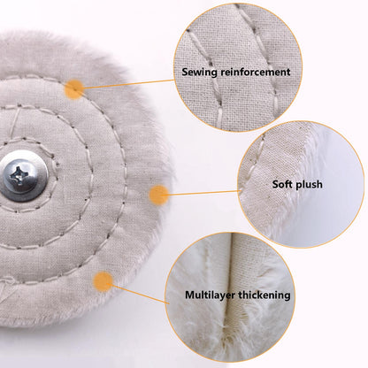 6 pcs Buffing Wheel for Drill,Buffing Pad Polishing Wheel Kits,Wheel Shaped Polishing Tool for Metal Aluminum,Stainless Steel,Chrome,Jewelry,Wood,Plastic,Ceramic,Glass,etc