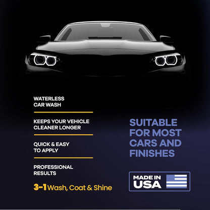 Premium Ceramic Coating for Cars with UV Protection (16 oz) – Extremely Hydrophobic & Slick Car Wax Spray, Long-Lasting, Quick & Easy Application, Maximum Gloss & Shine.