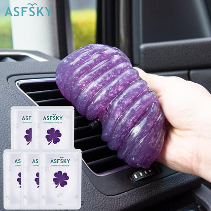 ASFSKY Car Cleaning Gel for Car Detailing Car Cleaning Gel Putty Reusable Keyboard Cleaner Gel Car Putty for Cleaning Dust Universal Cleaning Gel 5 Pack(Green)