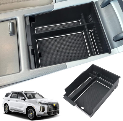 SKTU 2-Pack 2023 2024 2025 2026 Lexu s RX350 Center Console Organizer for 2023-2026 Lexu s RX350/RX450h/RX500h Console Tray 2023 2024 2025 2026 RX350 Accessories with Sunglasses Holder [Double Layers]