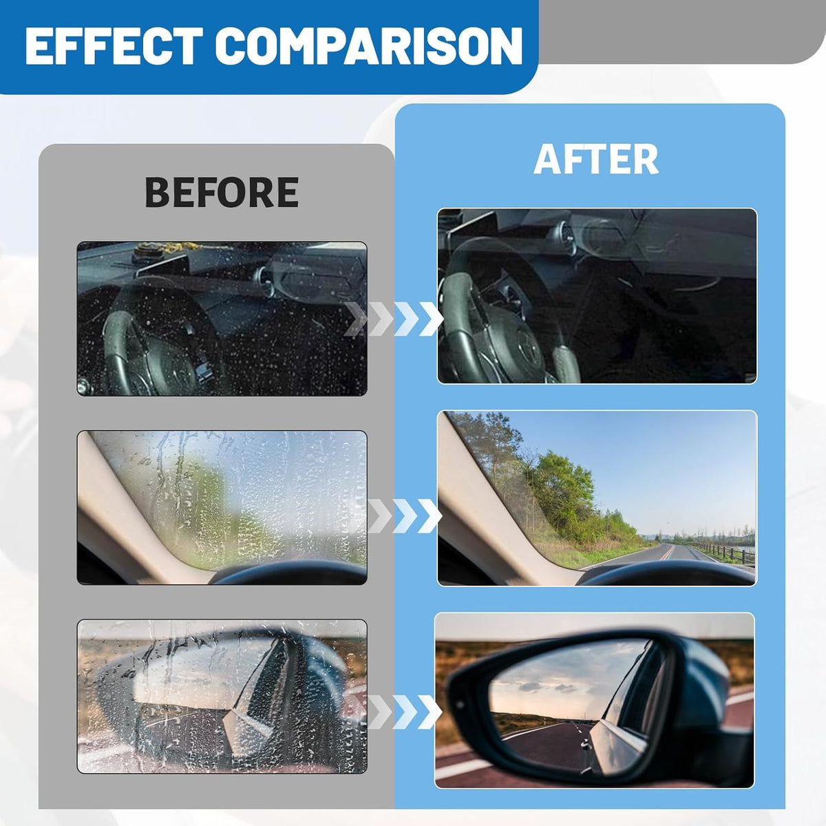 6.76Oz Windshield Water Repellent, Rain Repellent for Car Windshield, Anti Fog for Car wndshield, Clear Visibility Suitable for Rain and Fog Protection Car Windows, Rearview Mirrors, Glasses, Helmets
