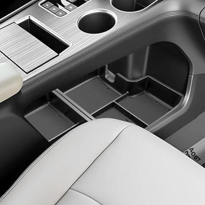 SKTU 2-Pack 2023 2024 2025 2026 Lexu s RX350 Center Console Organizer for 2023-2026 Lexu s RX350/RX450h/RX500h Console Tray 2023 2024 2025 2026 RX350 Accessories with Sunglasses Holder [Double Layers]