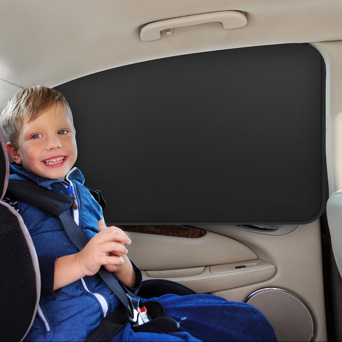 Car Window Sun Shades Curtains - Magnetic Privacy Curtains Side Window Sun Shades 100% Block Light Car Window Covers with Cooler Feeling 4Pcs, Thicken(Thickset, 4pcs)