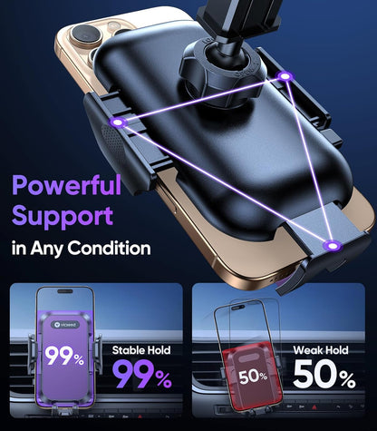 VICSEED 2026 Ultimate Sturdy Car Phone Holder [Upgraded 95+LBS Strongest Suction] Universal Long Arm Cellphone Mount for Car Dashboard Windshield Vent Truck Boat for iPhone 17 16 Pro Max & Android