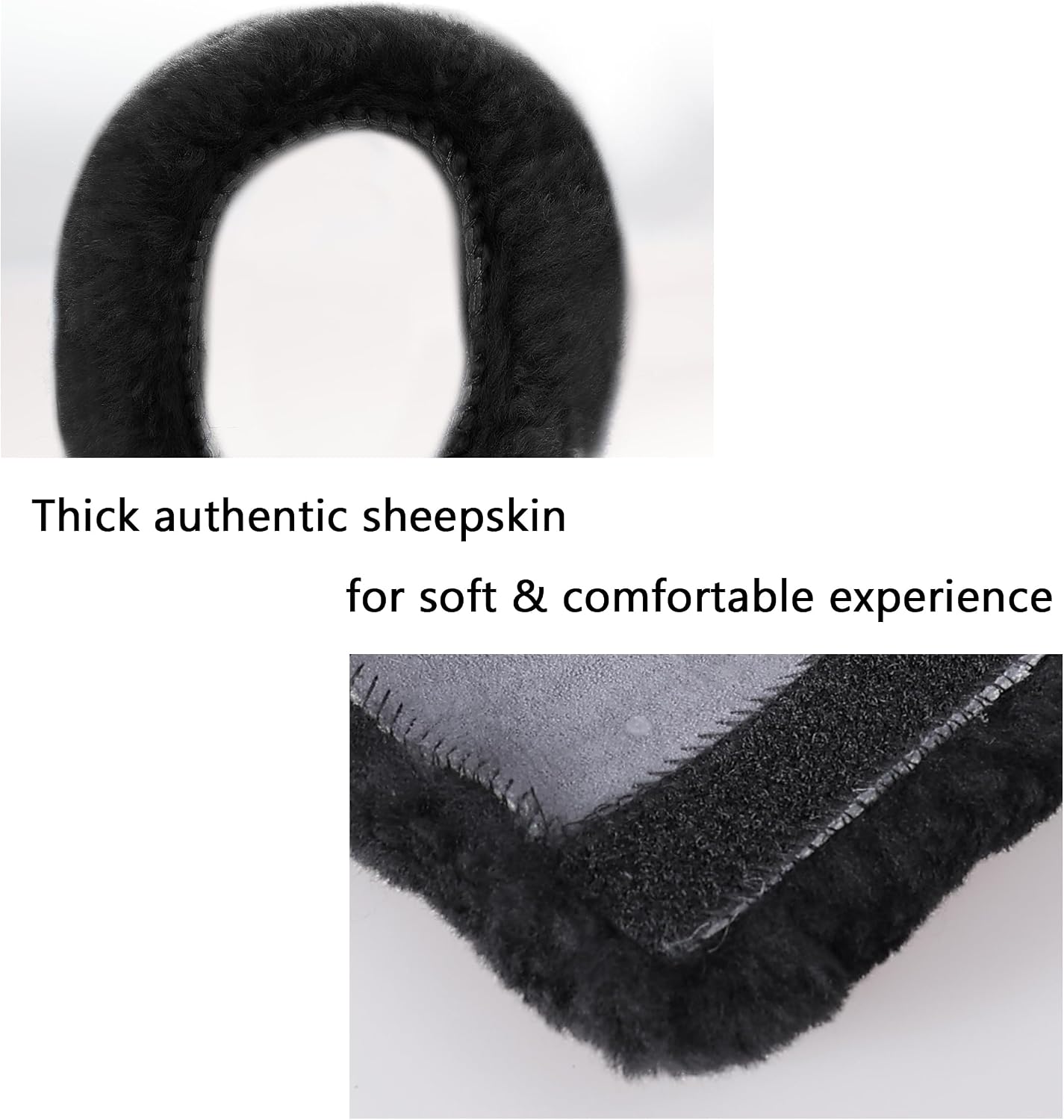 Amooca Soft Faux Fur Universal Fit Seatbelt Cover Car Truck SUV Airplane Seat Belt Shoulder Pad for Carmera Backpack Straps Neck Cushion Protector 2 Pack 10.5in Dark Gray