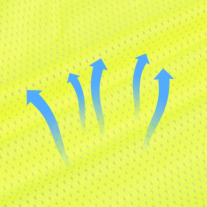 High Visibility Reflective Safety Vest for Men Women Class 2 Hi Vis Mesh Fabric Safety Work Jacket with Elastic Band