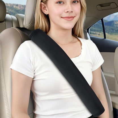 Extra Long Car Seat Belt Cover, 2Pack Waterproof Seatbelt Shoulder Pad for Comfortable Driving, Soft Seatbelt Strap Covers for Adults Kids Women & Men, Machine Washable, Grey