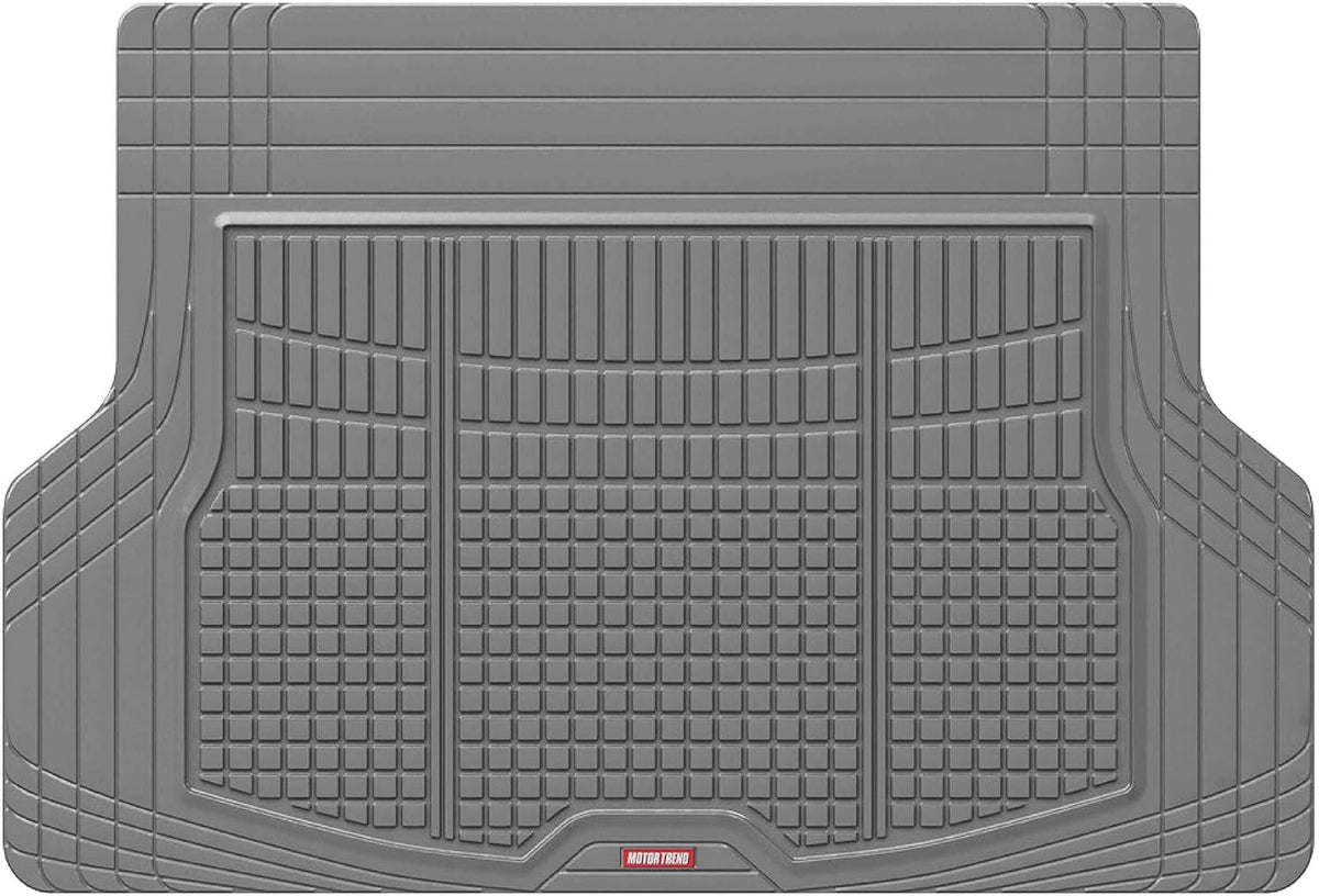 Motor Trend Premium FlexTough All-Protection Cargo Mat Liner – w/Traction Grips & Fresh Design, Heavy Duty Trimmable Trunk Liner for Car Truck SUV, Black (OF-985-BK)