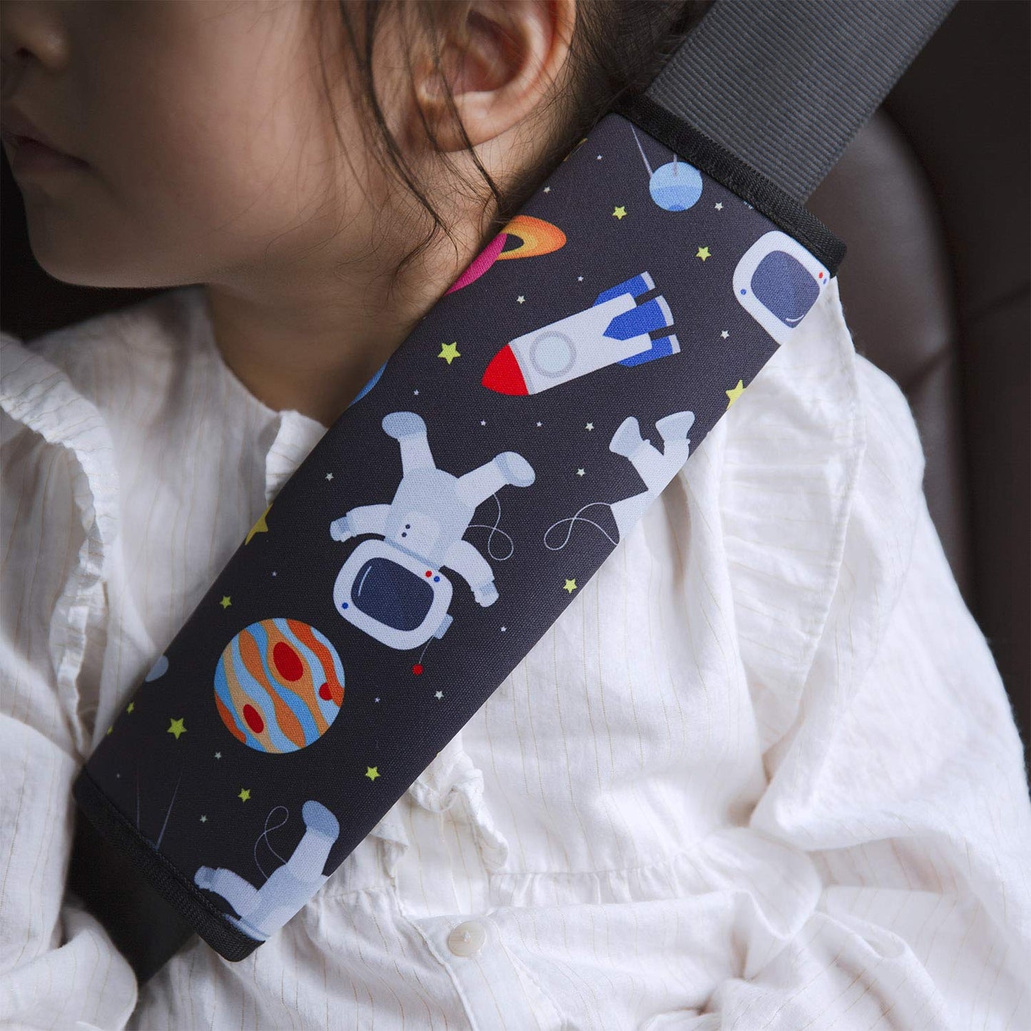 YR Seat Belt Cover for Kids, Soft Comfort Seat Belt Cushion for Children, Cute Cartoon Pattern Car Seat Belt Pads Cover for Girls and Boys, 1 Pack (Cartoon Spider)