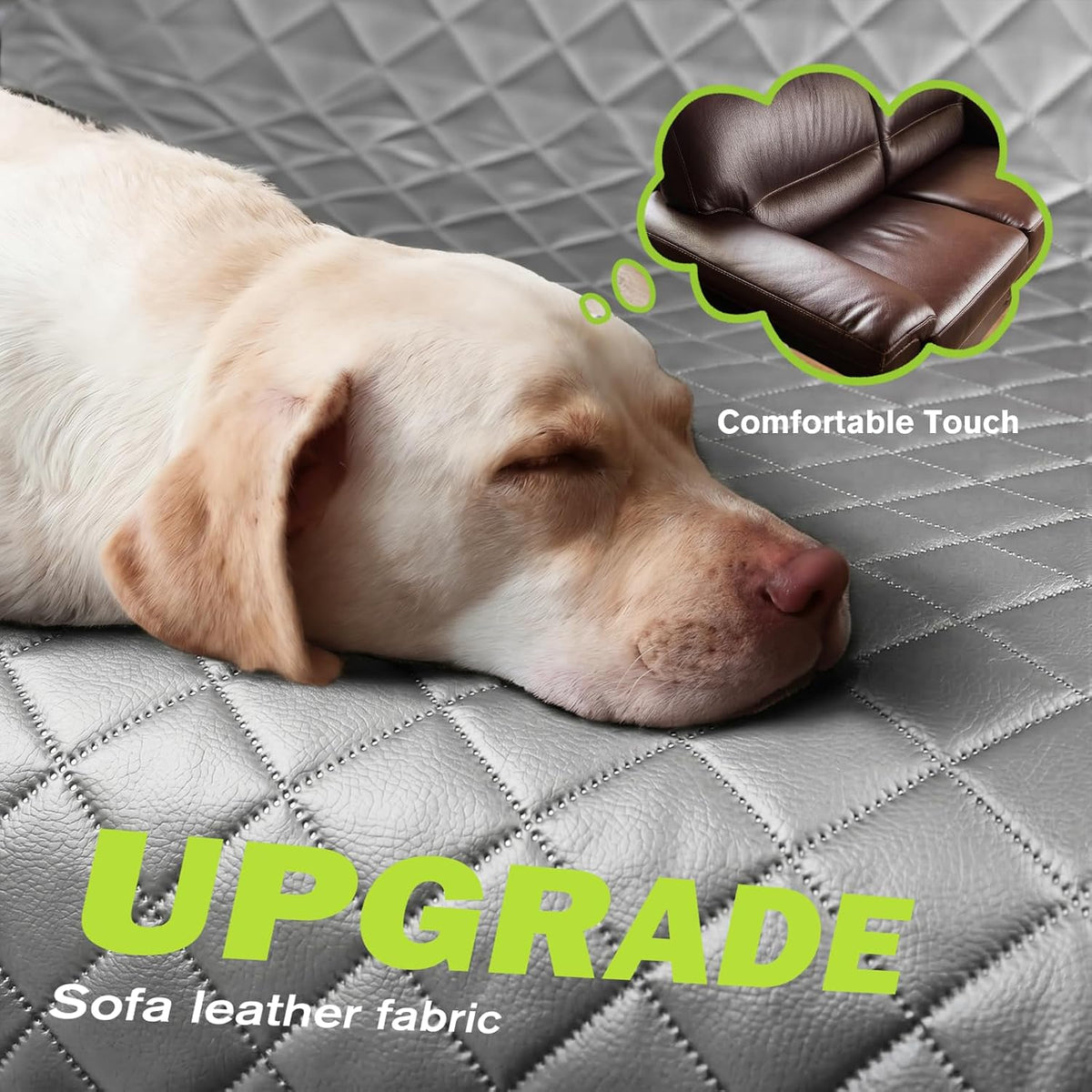Dog Car Seat Cover for Back Seat, Waterproof Leather Fabric Back Seat Extender for dogs 52.4 * 24.4in, Foldable in The Car, Hard PVC Panels Bottom Support to 330 lbs, for Cars/Mid-Size SUV/Small Truck