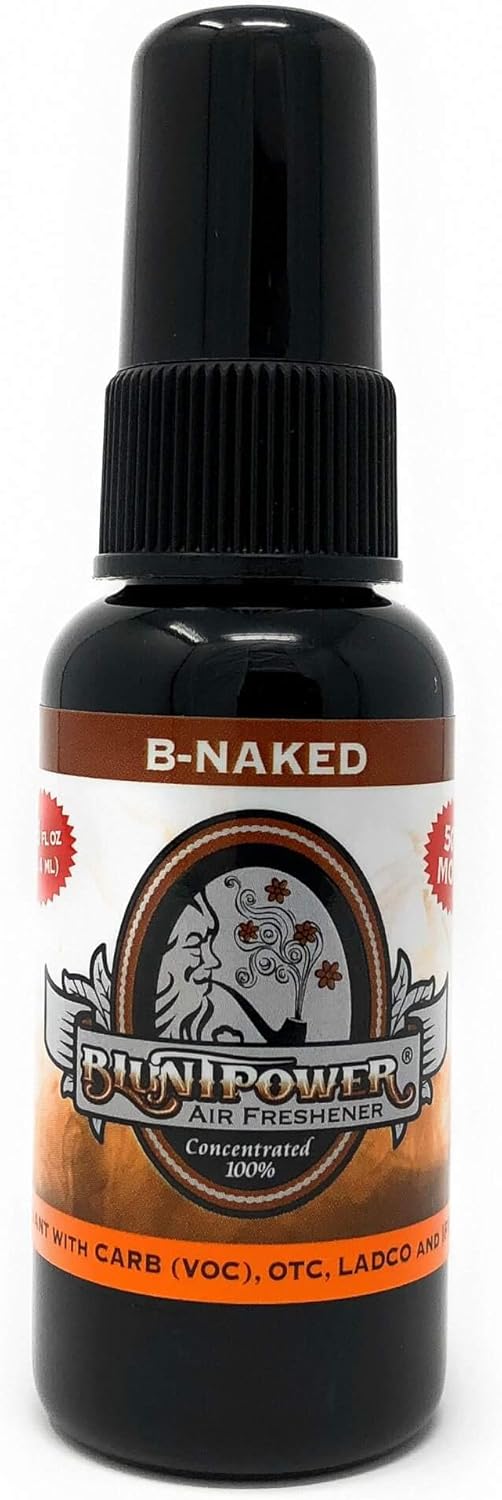 BluntPower (Baby Powder, 1 Pack) Concentrated Air Freshener Spray - Oil-Based Room Diffuser Spray - Long-Lasting Bathroom Scent, Car Freshener & Odor Eliminator - Colors A