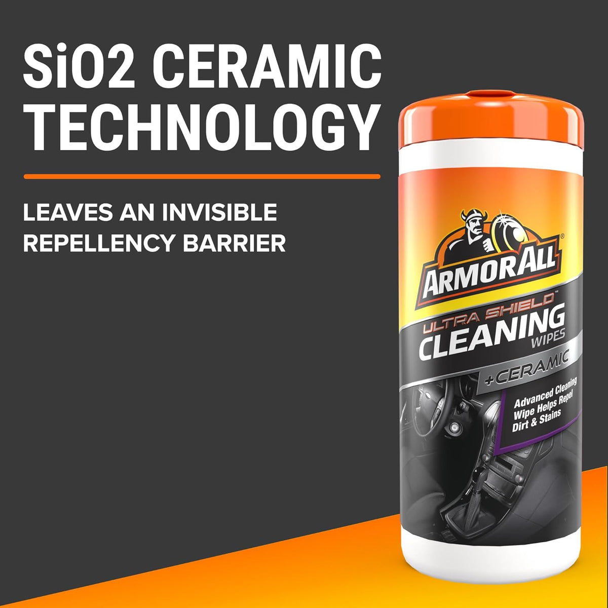 Armor All Ultra Shield + Ceramic Cleaning Wipes by Armor All, Car Interior Cleaner Wipes with Stain-Repelling Technology, 90 Count