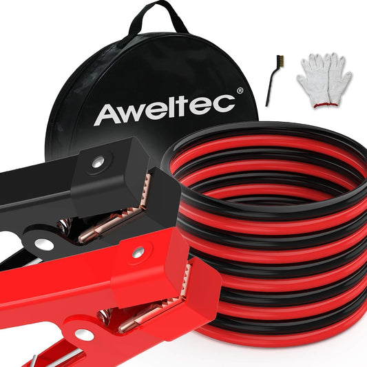 Jumper Cables for Car,8 Gauge 12 Feet Heavy Duty Booster Cable,Quick Connect Automotive Wires with Alligator Clamps,Carrying Bag for Cars Trucks