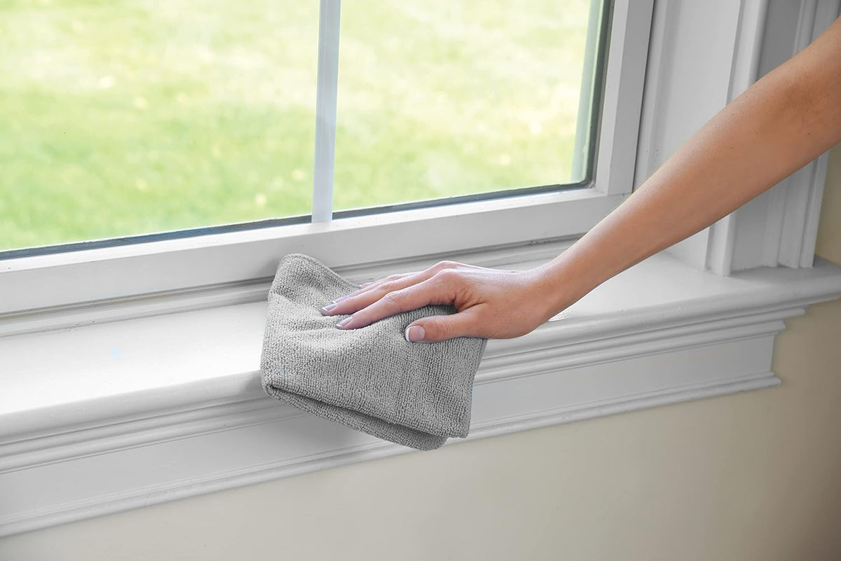 Rubbermaid Microfiber Cloth Towels 24 Pack 14"x14" Non-Scratch Reusable/Washable for Cleaning/Wiping/Polishing for Home/Kitchen/Car