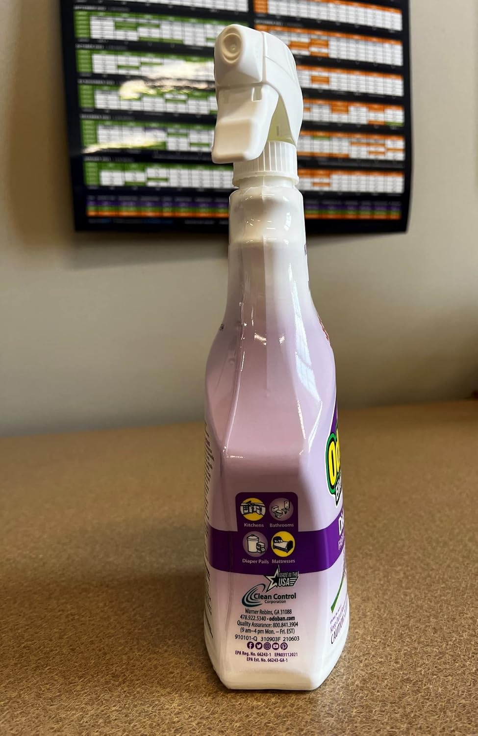 OdoBan Ready-to-Use Disinfectant and Odor Eliminator, 32 Ounce Spray Bottle, Original Eucalyptus Scent