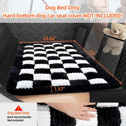 Back Seat Extender for Dogs,Hard Bottom Car Seat Cover for Dogs with Mesh Window,Waterproof Backseat Pet Cover Hard Bottom-Dog Car Seat Cover for Back Seat Dog Hammock for Car/SUV