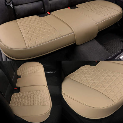 Black Panther Luxury Faux Leather Car Seat Cover Front Bottom Seat Cushion Cover, Anti-Slip and Wrap Around The Bottom, Fits 95% of Vehicles - 1 Piece,Black