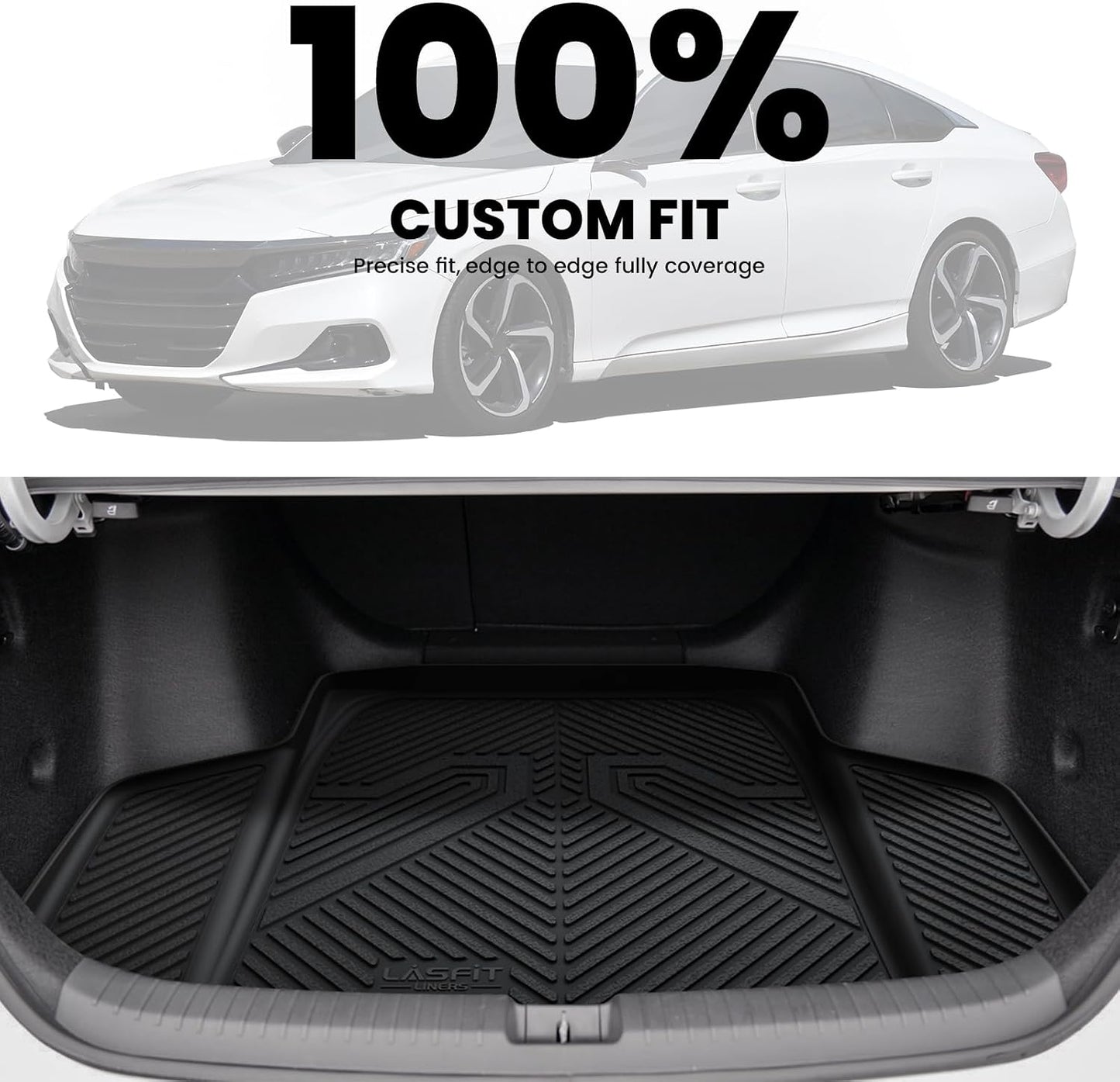 LASFIT Full Set Floor Mats for Honda CR-V 2026 2025 2024 2023 (Gasoline & Hybrid & e:FCEV), All Weather TPE Custom Fit Floor Liners 1st & 2nd Row & Seat Back Mat & Cargo Mat (Upper Position)