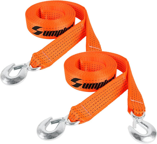 ATV Tow Strap with Hooks 20 ft,15000 lbs Towing Straps Heavy Duty with Hook 2 inch x 20 Foot Ropes for Trucks Vehicles Acessories,Cable for Truck Boat,Roadside Emergency Car Kit