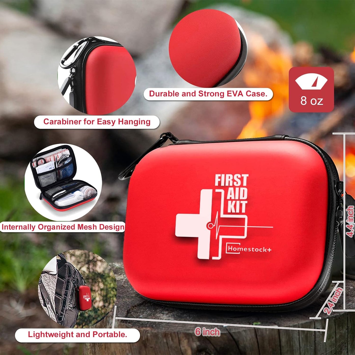 First Aid Kit, Professional Trauma First Aid Kit with Labelled Compartments Molle System for Car, Hiking, Backpacking, Camping, Traveling, and Cycling