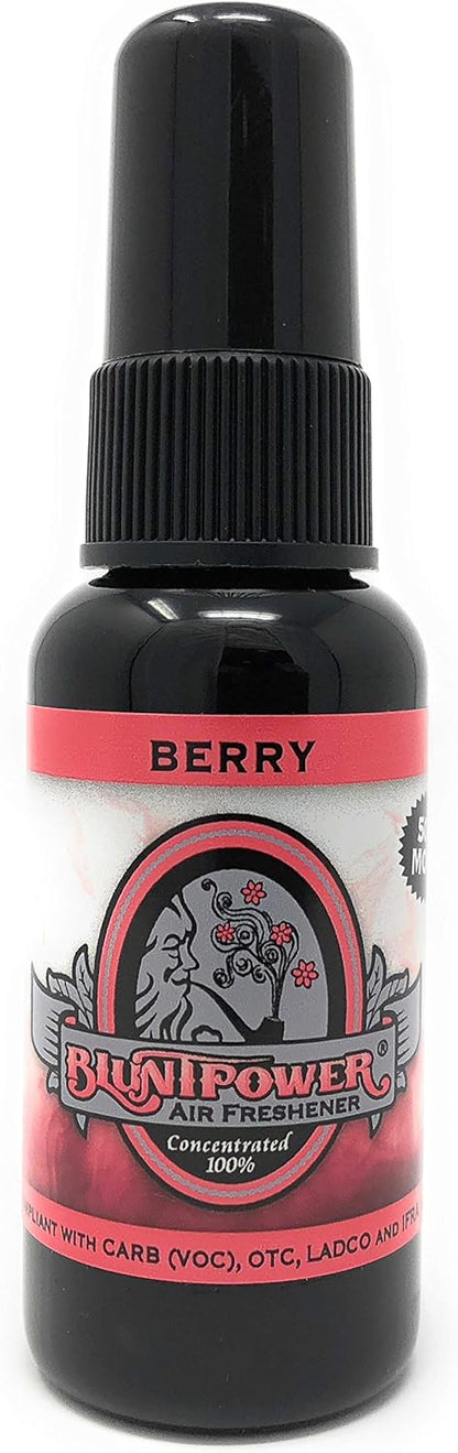 BluntPower (Baby Powder, 1 Pack) Concentrated Air Freshener Spray - Oil-Based Room Diffuser Spray - Long-Lasting Bathroom Scent, Car Freshener & Odor Eliminator - Colors A