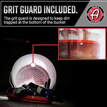 Adam's Polishes Car Wash Bucket (5 Gallon Bucket + Grit Guard + Gamma Seal Lid), Perfect Car Tool for Washing & Garage Storage, Stores Car Wash Soap, Foam Cannon, Foam Gun, Microfiber Towels & More